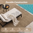 thumbnail image 4 of SIXHOME Outdoor Rugs 9'x12' Patio Rug Modern Indoor Outdoor Rugs Polypropylene Washable Non Shedding, Easy Clean, Waterproof, Durable Outdoor Carpet for Porch Balcony Deck Neutral Brown, 4 of 8