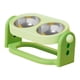 thumbnail image 3 of Comedero para gatos y perros con elevación y inclinación, apto para bigotes, tres alturas Verde, 3 of 6