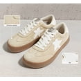 thumbnail image 6 of LUCKY STEP Womens Fashion Star Sneakers Wide Toe Lace Up Casual Shoes,Beige, 6 of 11