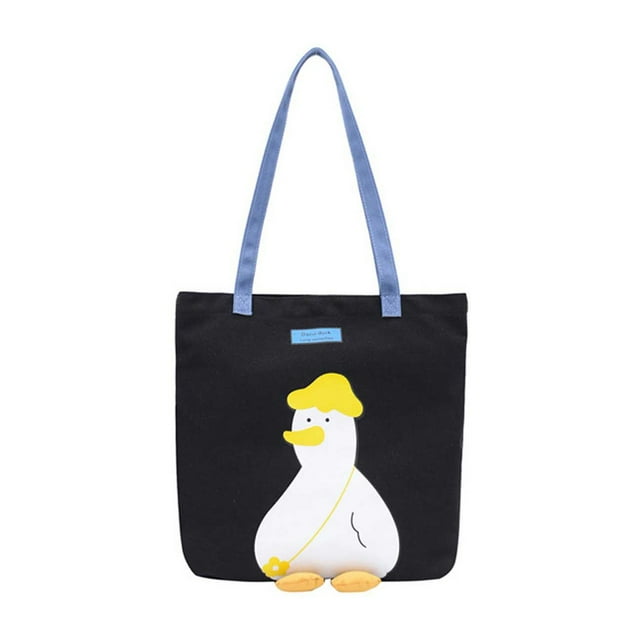 Xuewenshw Stylish Versatile Cute Quacking Pattern Blue Strap Shoulder Bag Function Portable Storage Pouch under Bed Sweater Storage