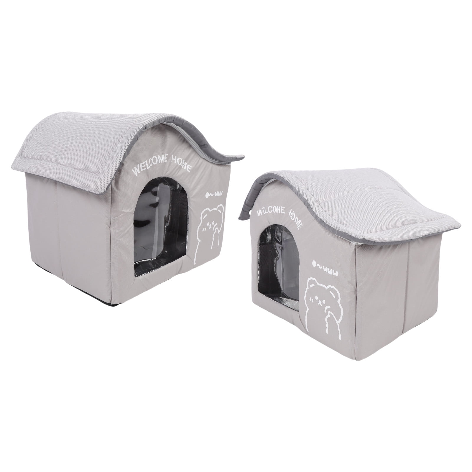 Maison Rafraîchissante pour Animaux, Niche Pliable pour Chat et Chien avec Bac à Glace, Grotte Rafraîchissante pour Chats Résistante aux Intempéries, Maisons Glacières pour Chiens, Maisons pour Chats Intérieur Extérieur Ventilées et Faciles à Nettoyer et à Assembler