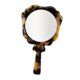 thumbnail image 1 of Ofertas Únicas 1 Pc Espejo de Maquillaje de Mano para Salón de Belleza Viaje Vacaciones Espejo de Vidrio de Acetato Negro Marrón, 1 of 3
