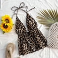 thumbnail image 2 of XIYON Tank Tops For Women Leopard Print Sleeveless Tank Top Neck V Backless Sling Camisole Slim Fit Stretchy T Shirt Trendy Fashion Clothes, 2 of 9