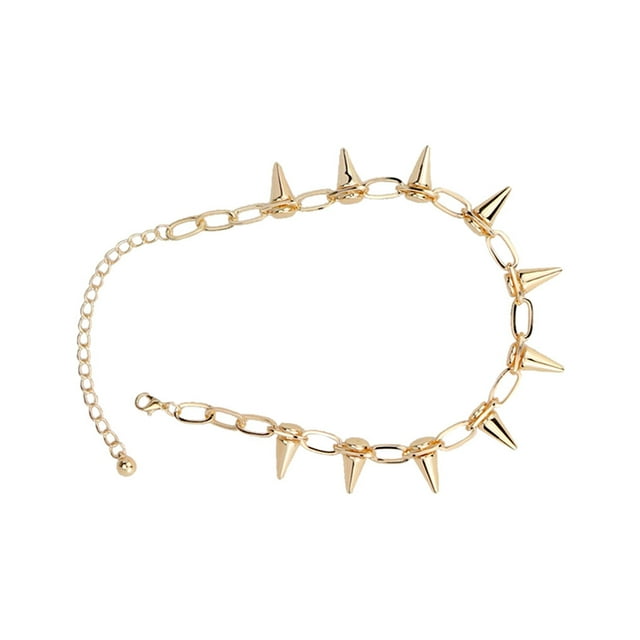 maskred 1/2/3 New Rivets Chokers Punk Goth Handmade Choker Necklace Rivet Necklace Rock Gothic Chokers gold 1 Pc