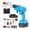 un Bleu, variante sur Nettoyeur à Pression Portable Sans Fil 21 V, Nettoyeur Électrique pour Voiture, Jardin, Patio, Buse Réglable, Boyau d'Auto-amorçage, Outil de Nettoyage Léger pour l'Extérieur.