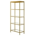 thumbnail image 4 of Pemberly Row Modern / Contemporary 30" Wide Brass Finish Bookcase, 4 of 8