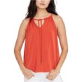 thumbnail image 1 of Rachel Roy Womens Split-Back Knit Blouse, Orange, Large, 1 of 1