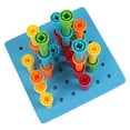 thumbnail image 2 of Peg Board Set Toys, Educational Fun Building Skills Plastic Material Play Brainy Peg Toy Set  for Game, 2 of 8