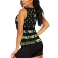 thumbnail image 3 of Xecao American Flag Camo print women's scoop neck, loose-fit workout tank tops for the gym., 3 of 9