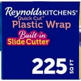 Reynolds Kitchens Quick Cut Plastic Wrap, 225 Sq Ft with Slide Cutter