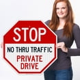 thumbnail image 2 of Private Drive Sign, No Thru Traffic Sign,, 2 of 8