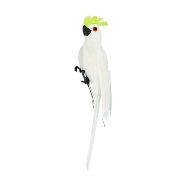 Simulación Estatua de loros Escultura de aves, Arte de colección de paredes realistas Figura de animales para la oficina de patio Jardín de césped 25 cm