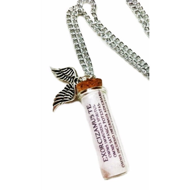 Supernatural TV Series Exorcism Spell Glass Bottle Pendant