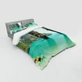 thumbnail image 3 of Ambesonne Tropical Bedding Set 3 Pcs, Beach Cruising Journey, Twin, Green Brown, 3 of 3