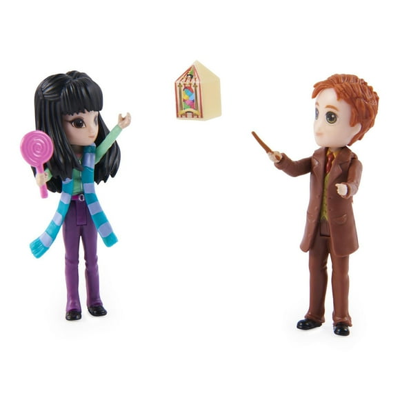 Wizarding World Harry Potter, Magical Minis, Coffret de figurines Cho Chang et George Weasley avec 2 accessoires, jouets pour enfants à partir de 6 ans