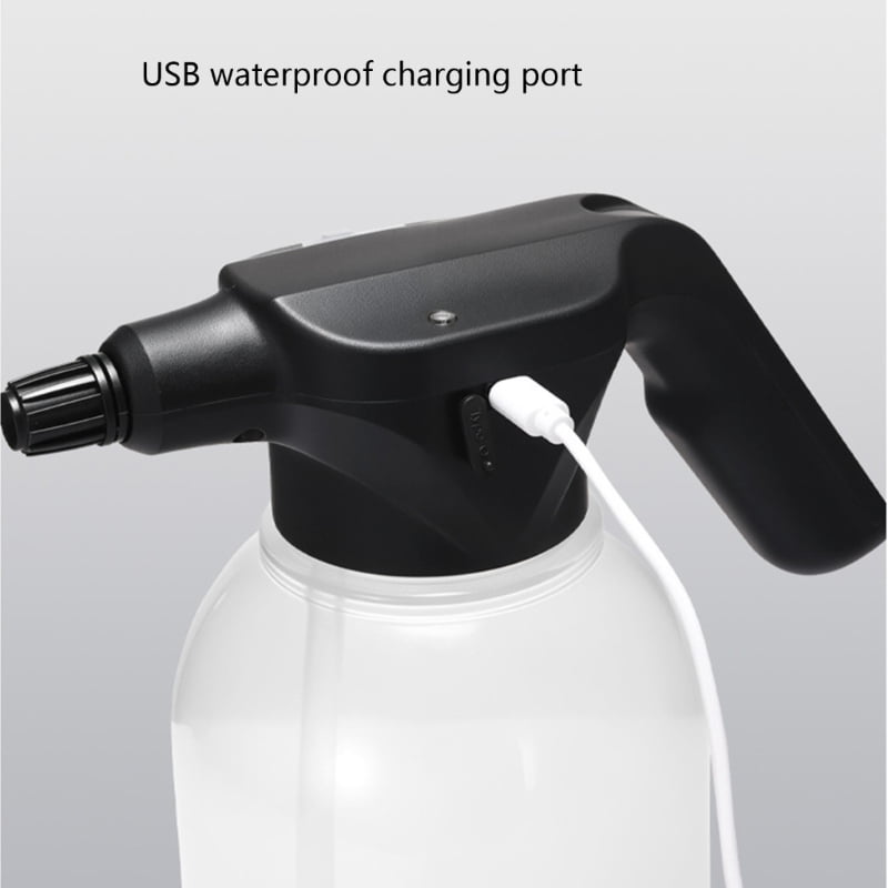 AOOOWER Ergonomic Electric 2L Watering Can For Plant Adjustable Pressure Sprayed Bottle
