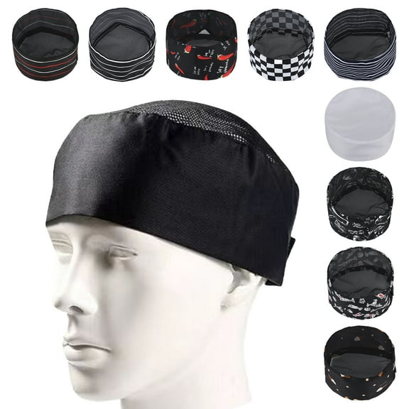 Chef Hat Unisex Kitchen Hat Hotel Restaurant Cook Cap Good Breathability Hollow Mesh Top Waiter Chef Work Cap Workshop Factory Hat