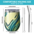 thumbnail image 5 of 12oz Insulated Wine Tumbler with Lid & Straw, Stainless Steel Egg Shape Cup, Liquid & Marble Print, 5 of 5