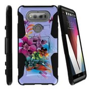 LG V20 Case | V20 Case Shell [Clip Armor]- Premium Defender Case Hard Shell Silicone Interior with Kickstand and Holster by Miniturtle® - Purple Flower Butterfly