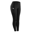 thumbnail image 1 of Frontwalk High Waisted Leggings for Women Yoga Workout Biker Athletic Pant Fitness Jogger Compression Tights with Pocket Black 3XL, 1 of 3