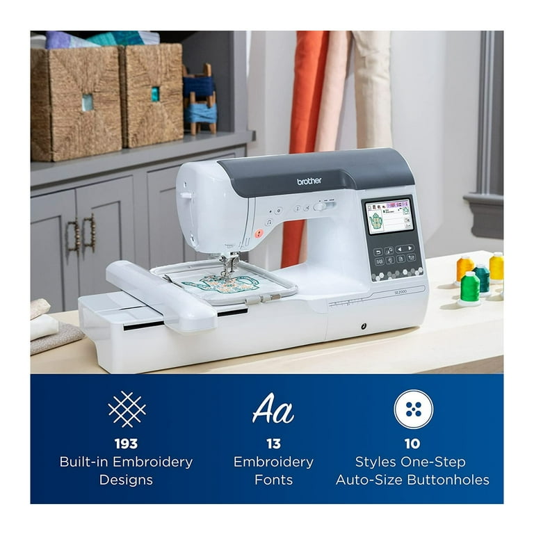  Brother SE2000 Computerized Sewing and Embroidery Machine with  LCD Display with Sewing Bundle (4 Items)
