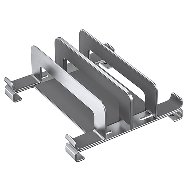 Soporte para Computadora Portátil, Ajustable, Vertical, para Escritorio, 3 en 1, Ahorra Espacio, Color Plateado