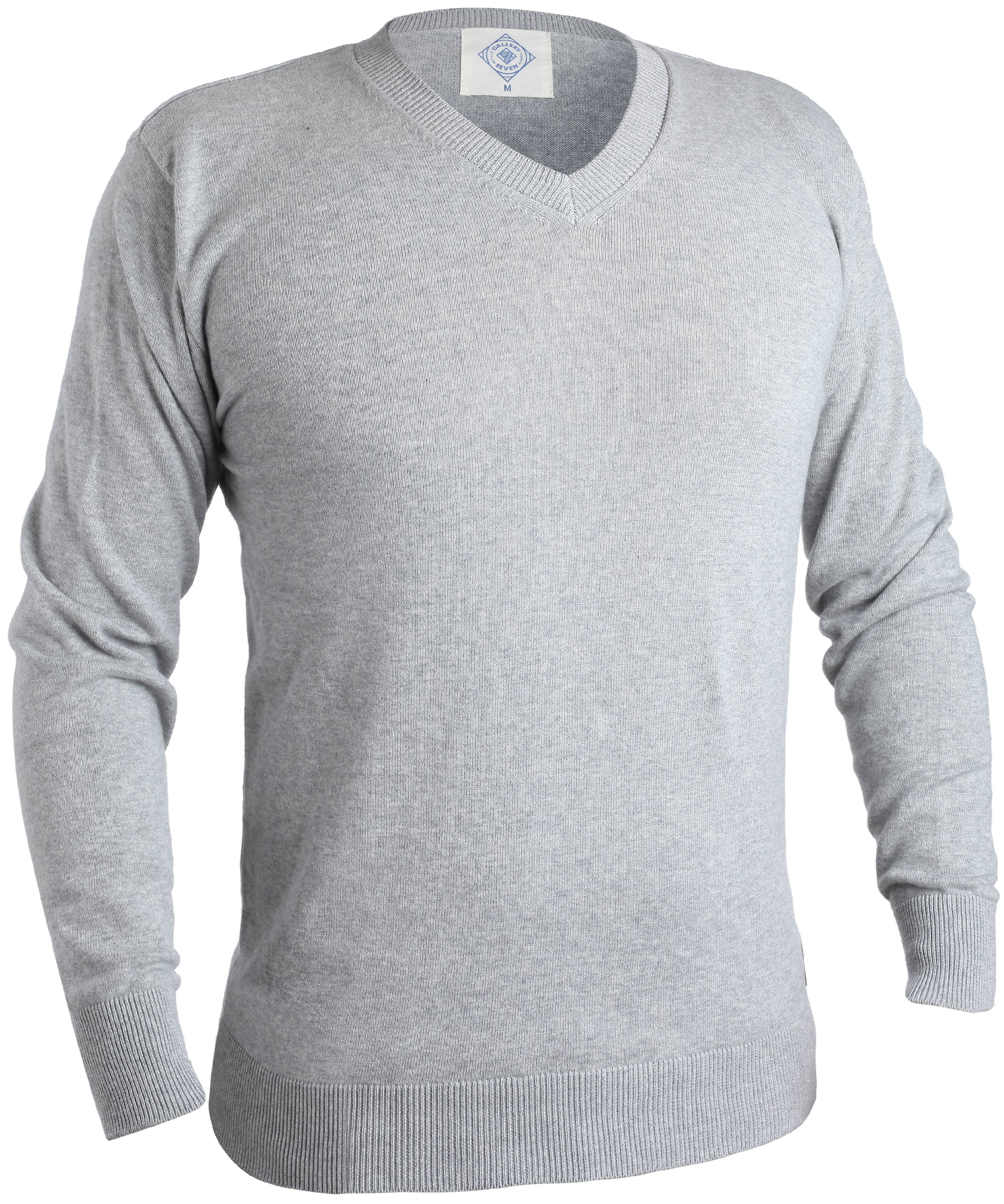 Gallery Seven V Neck Sweater For Men - Cotton Lightweight Mens Pullover ...