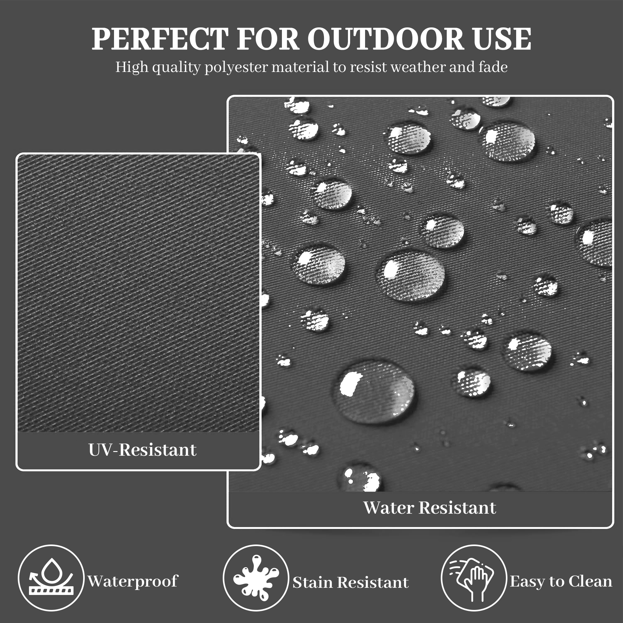UNIKOME Outdoor Patio Chair Cushions Pack of 4,Water Resistant Patio Decor Chair Seat Cushions with Ties, Sponge Filling Round Corner Seat Cushions for Backyard Patio Chair, 17"x16"x2", Black