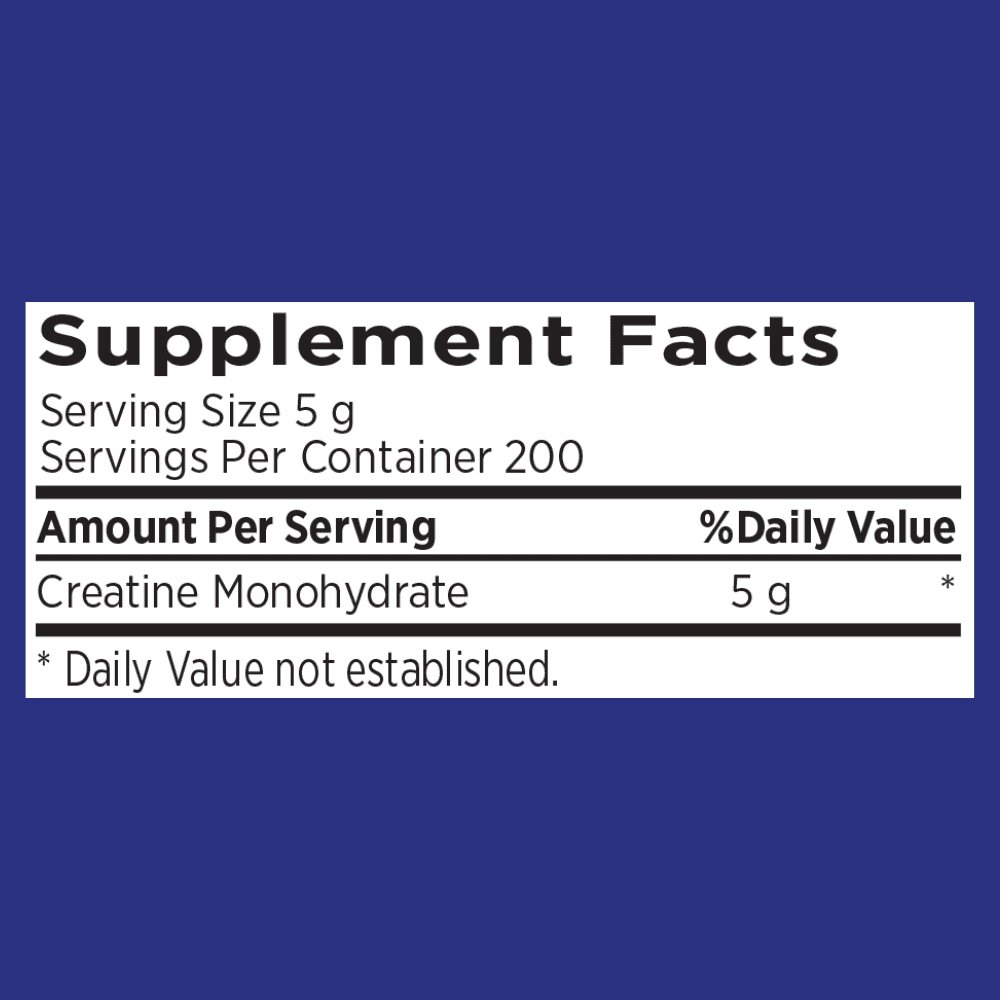 MRI Micronized Creatine Monohydrate Powder, 1000g, Unflavored, 5g per Serving, 200 Servings