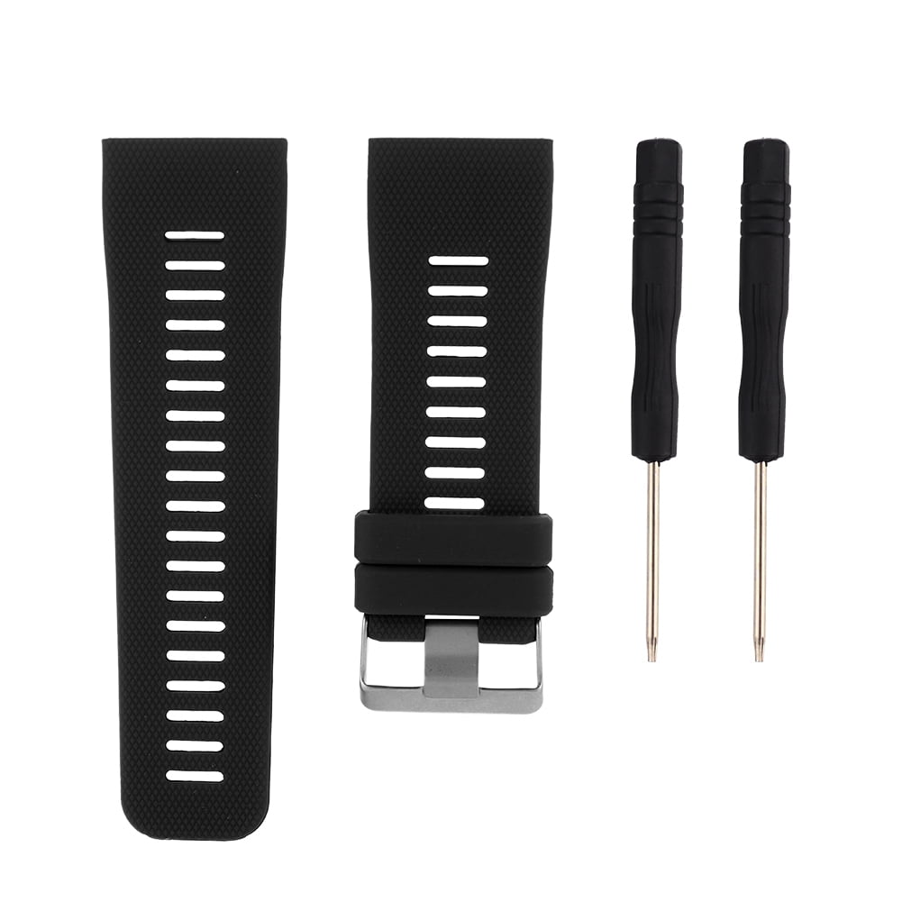 Silica Gel Watch Band Wristwatch Strap Replacement Fit for Garmin Vivoactive HR Black Walmart
