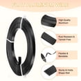 thumbnail image 2 of Uxcell 2-Pack Alambre de Aluminio Plano, 5mm de Ancho x 16.4ft/5m Alambre de Manualidades Anodizado Flexible para Fabricación de Joyas/DIY Escultura de Bezel/Artículos de Suministro [Negro], 2 of 6
