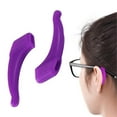 thumbnail image 2 of Plertrvy Clearance Cozy Home Non Slip Glasses Grips Eyeglass Retainer Anti Slip Ear Grips Hook Silicone Eyeglasses Ear Glasses Holder Purple(Purple@1466), 2 of 5