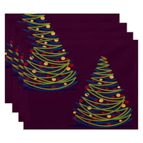 Simply Daisy 18" x 14" O Tannenbaum Geometric Print Placemat