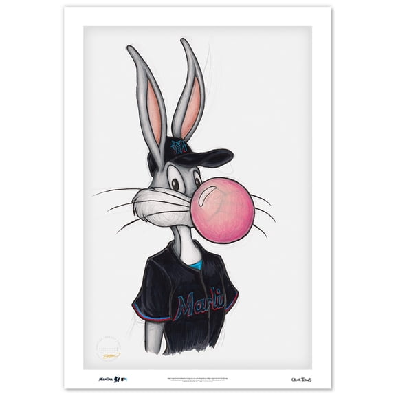 Bugs Bunny Miami Marlins 14" x 20" Limited Edition Fine Art Print