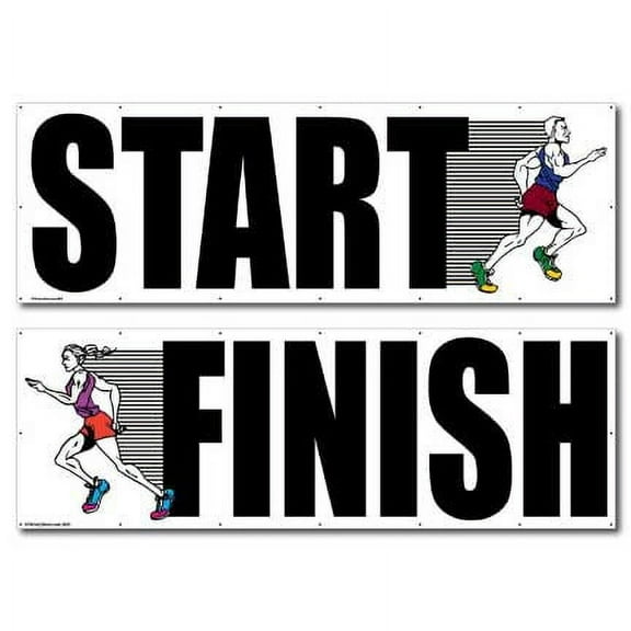 Start and Finish with Runners - Full Color Vinyl Banner Set of 2