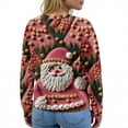 thumbnail image 7 of Women'S Christmas Sweater Cute Fun Christmas Sweater Fall And Winter Long Sleeve Knitted Sweater for Fall and Winter, Festive and Cozy, Ideal as Christmas Sweaters for Women ,Hot Pink,L, 7 of 7