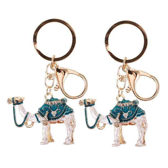 Miangastore Animal Keyring Zinc Alloy Multi Color Camel Shape For Key Owners And Travel 2Pcs