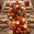 thumbnail image 6 of 68.9 Inch Thanksgiving Decor Hanging Garland,Flexible Bendable Artificial Autumn Maple Leaves for Patio Porch Party, 6 of 6