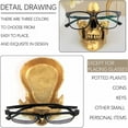 thumbnail image 2 of TOOPOOT Skull Glasses Stand Holder, Creative Eyeglasses Holder, Sunglasses Spectacle Display Rack, Key Holder Resin Sculptures for Entryway, Home, Office, Desk, Nightstand, 2 of 8