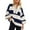 Navy, variant on UYISJ Womens Oversized Striped Shirt Half Zip Sweatshirt Color Block V Neck Top Casual Loose Pullover Y2k Bell Sleeve Top Hot Pink S