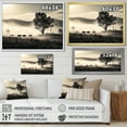 thumbnail image 4 of Designart "Morning Grazing Cattle Misty painting IV" Animals Canvas Print, 4 of 5