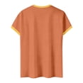 thumbnail image 4 of Women's Football Graphic T-Shirt, Women's Fashion V-Neck Short Sleeve T-Shirt with Letter Print for Casual Wear for Soccer Tournament 2026 Orange Size: 2XL, 4 of 5