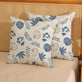 thumbnail image 2 of Fall Pillow Covers 18x18 Inch Set of 2 Light Blue White Pumpkin Maple Leaf Fall Decor Pillowcase Autumn Thanksgiving Decorations Outdoor Throw Pillow Covers Linen Cushion Case for Home Sofa, 2 of 6