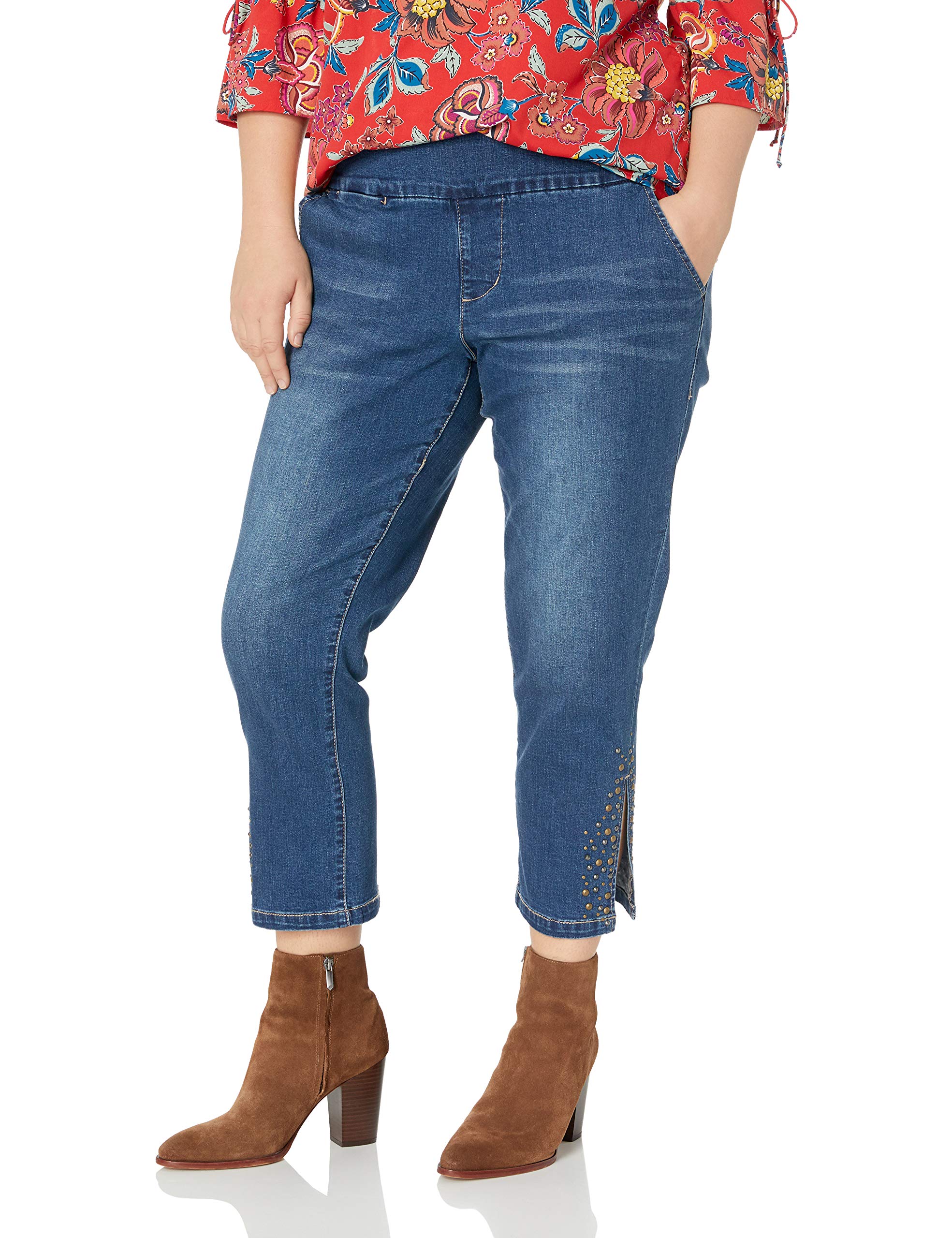 JAG Jeans Womens Jeans Petite Classic Fit Crop Stretch 10P Walmart