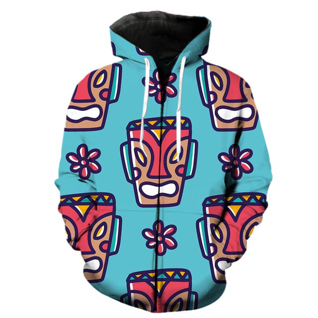 Sudadera con capucha estilo hawaiano de isla tropical para hombre, estilo hip hop, informal, con estampado 3D, chaquetas con capucha, tops Harajuku, moda genial