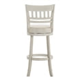 thumbnail image 2 of Weston Home Shapel Lattice Back 29"H Swivel Bar Stool, Antique White Finish, Beige Linen, 2 of 7