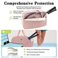 thumbnail image 6 of Tennis Bag for Women, Large Tennis Tote with Shoe Compartment, Fits 2 Rackets, Pink, 6 of 8