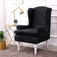 thumbnail image 5 of Dowbom Wingback Chair Slipcover with arms, Stretch Wing Chair Covers Slipcover 2 Piece, 5 of 5