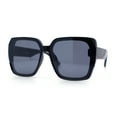 thumbnail image 6 of Womens Retro Trendy Large Rectangular Butterfly 90s Fashion Plastic Sunglasses All Black, 6 of 8