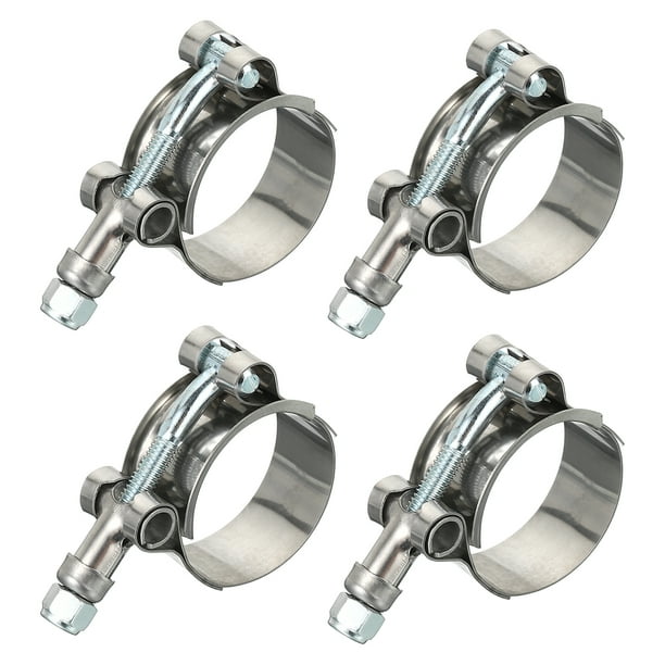 Abrazaderas de manguera T-Bolt de Uxcell con resorte, paquete de 4, abrazadera de manguera ajustable de acero inoxidable 304 de 1.25" de diámetro de manguera